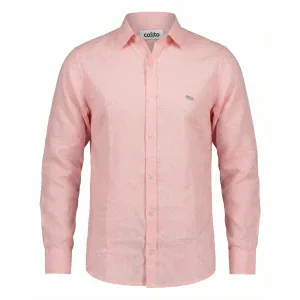 Camisa 100% Lino Rosado