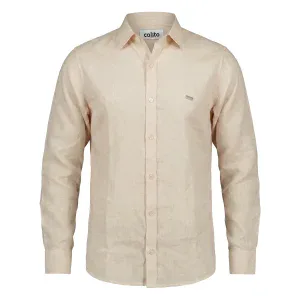 Camisa 100% Lino Beige