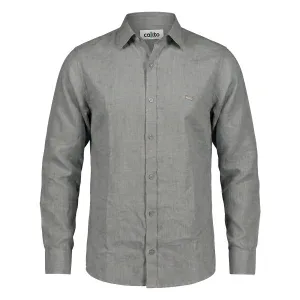 Camisa 100% Lino Gris