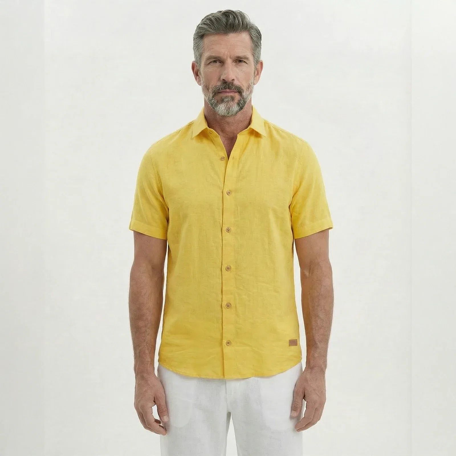 Camisa Texturizada Amarilla - Imagen 2