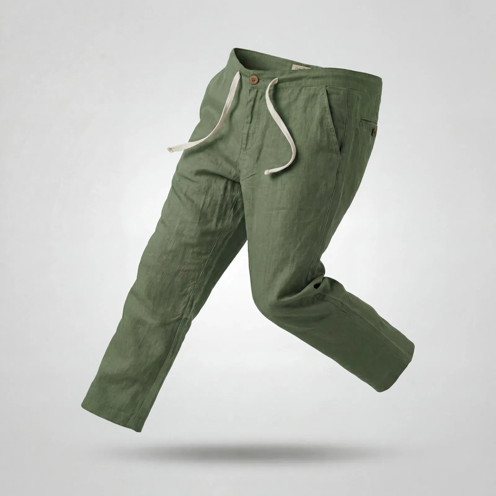 Pantalón Lino Verde - Imagen 2