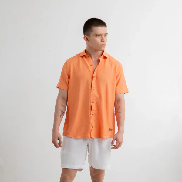 Camisa Texturizada Anaranjada - Imagen 2