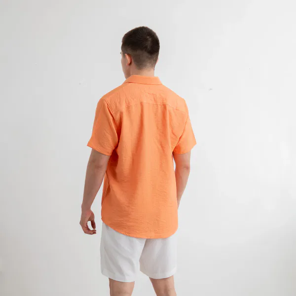 Camisa Texturizada Anaranjada - Imagen 3
