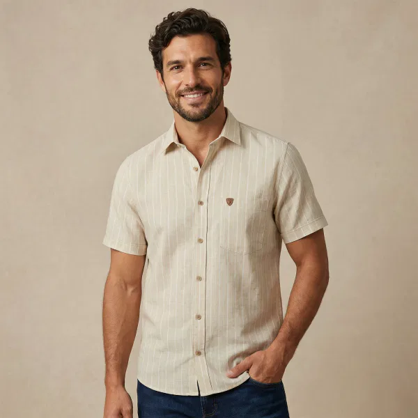Camisa Manga Corta Línea Amarilla - Imagen 2