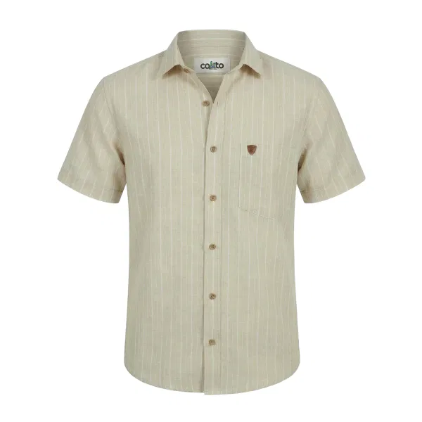 Camisa Manga Corta Línea Amarilla