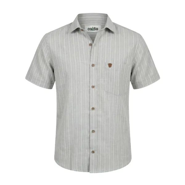 Camisa Manga Corta Línea Gris