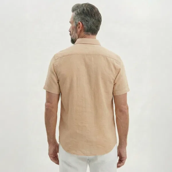 Camisa Texturizada Beige - Imagen 4