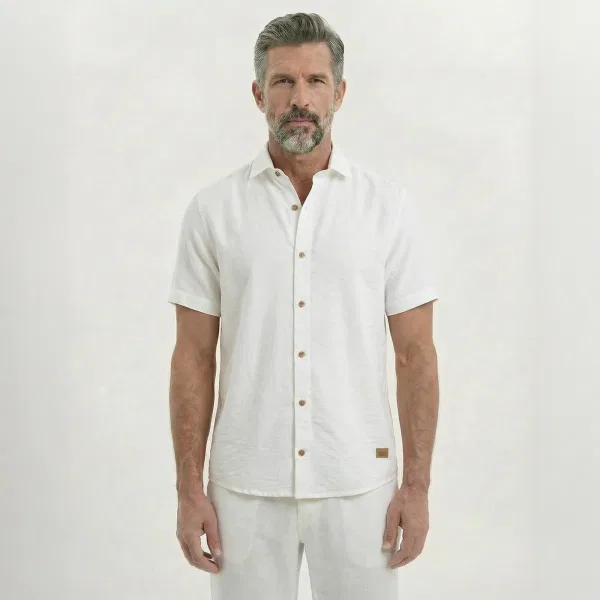 Camisa Texturizada Blanca - Imagen 2