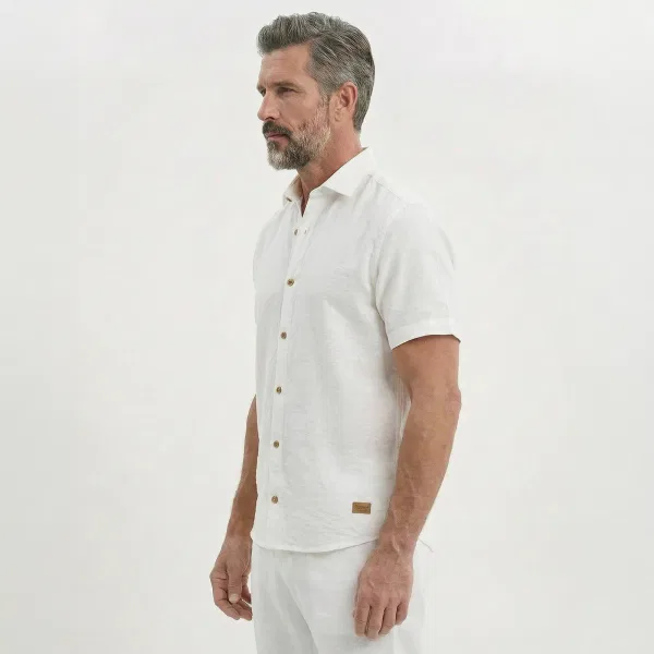 Camisa Texturizada Blanca - Imagen 3