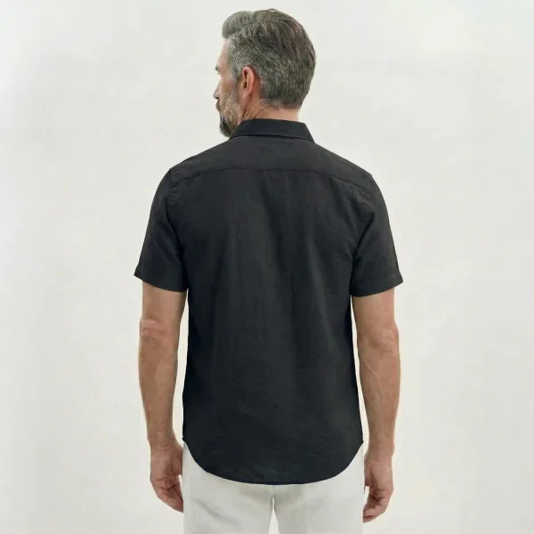 Camisa Texturizada Negra - Imagen 4