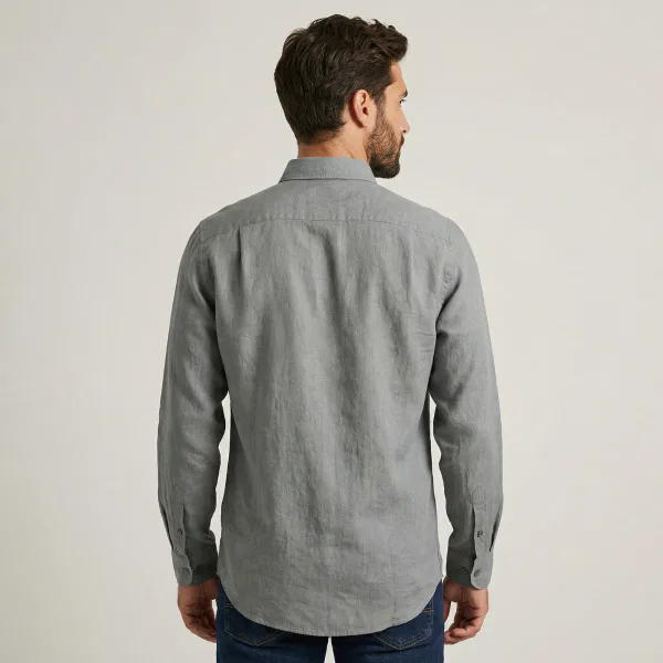 Camisa Manga Larga Gris - Imagen 4