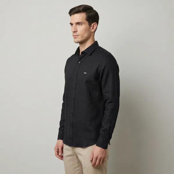 Camisa Manga Larga Negra - Imagen 3