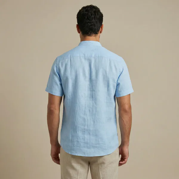 Camisa Cuello Neru Azul - Imagen 4
