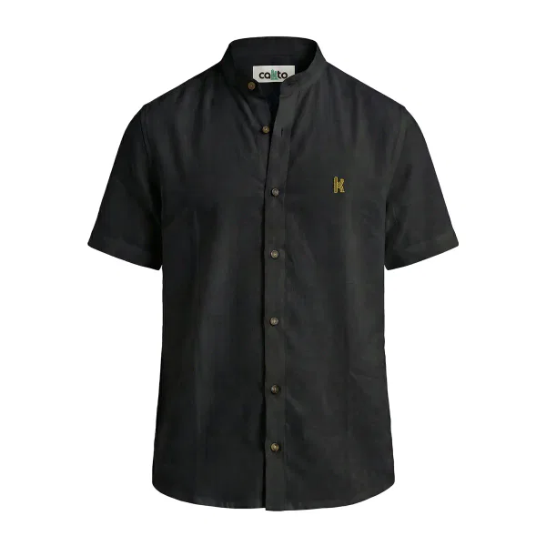 Camisa Cuello Neru Negra
