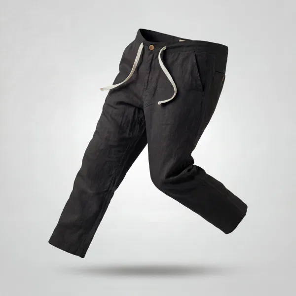 Pantalón Lino Negro - Imagen 2