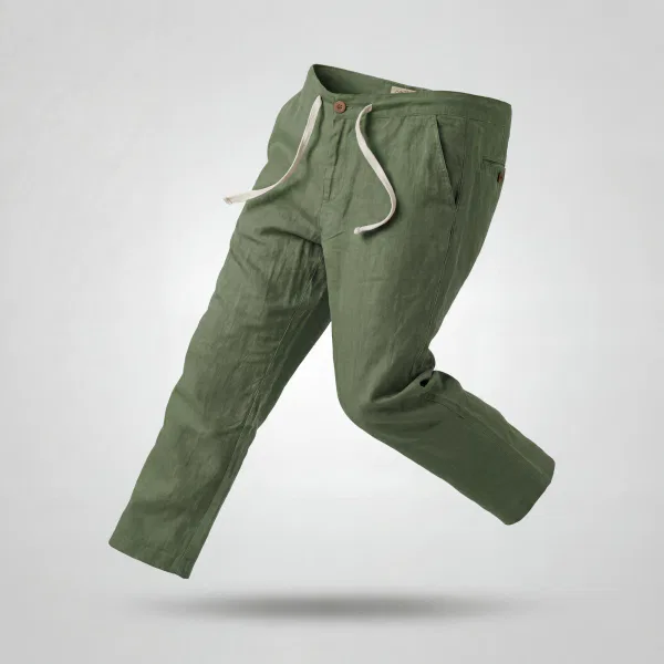 Pantalón Lino Verde - Imagen 2