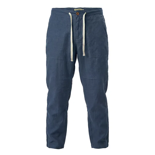 Pantalón Lino Azul Oscuro